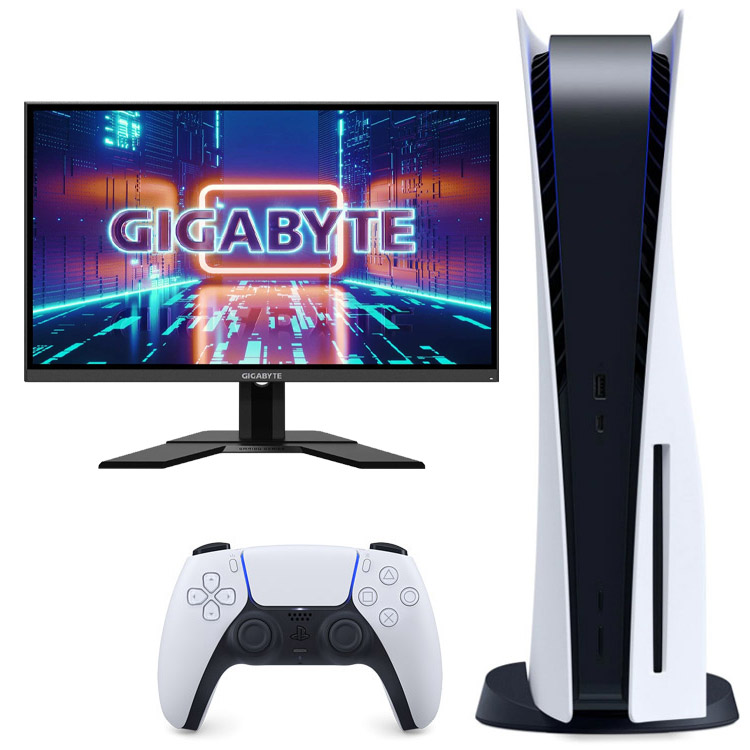 خرید پلی استیشن ۵ دیسک خور + مانیتور Gigabyte G27F