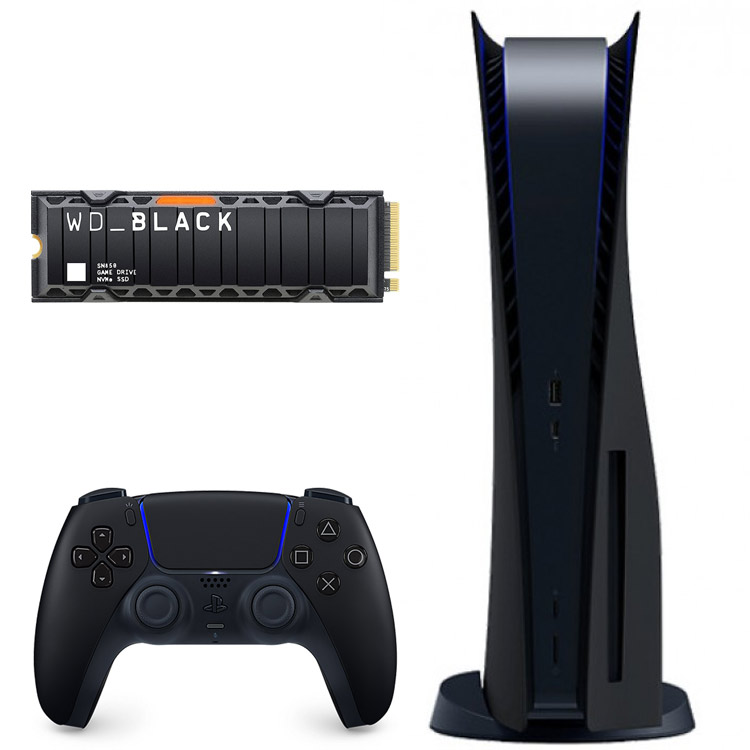 خرید پلی استیشن ۵ دیسک خور + حافظه WD_BLACK SN850 دو ترابایت – سیاه