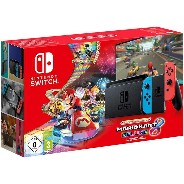 خرید نینتندو سوییچ | جوی کان قرمز و آبی – باندل بازی Mario Kart 8 Deluxe
