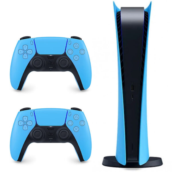 خرید PS5 نسخه دیجیتال + دو عدد دوال سنس - آبی