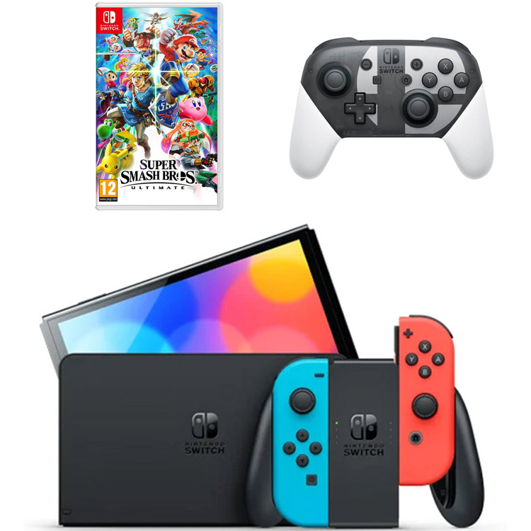 خرید نینتندو سوییچ اولد – جوی کان قرمز/آبی باندل Super Smash Pro نسخه محدود