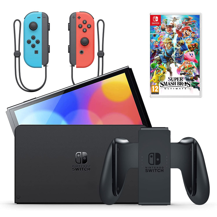 خرید نینتندو سوییچ اولد – جوی کان قرمز/آبی باندل Super Smash Party