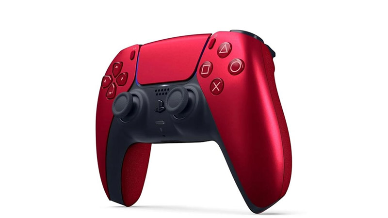 Controller ps5 red metallic
